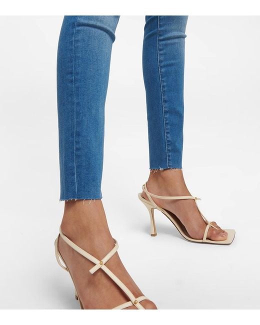 FRAME Blue Le High Skinny Raw After Jeans