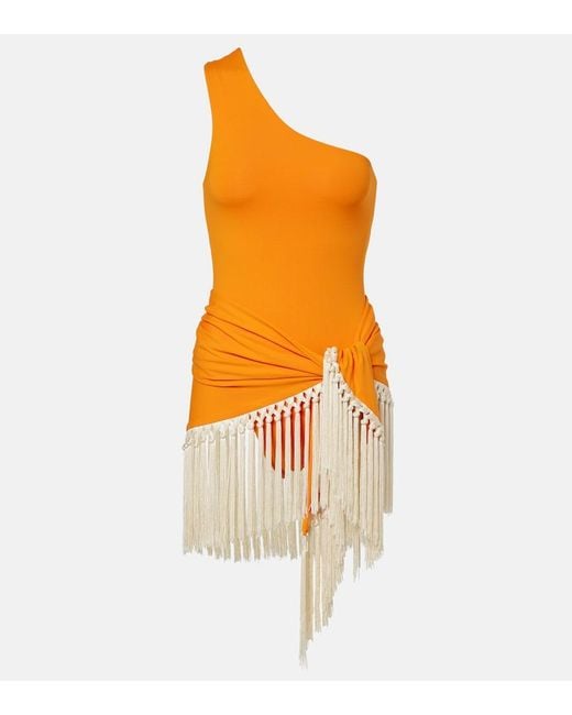 Taller Marmo Orange Yacare Swimsuit And Beach Cover-Up Set
