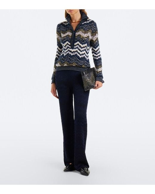 Missoni Black Sequined Leather-Trimmed Clutch