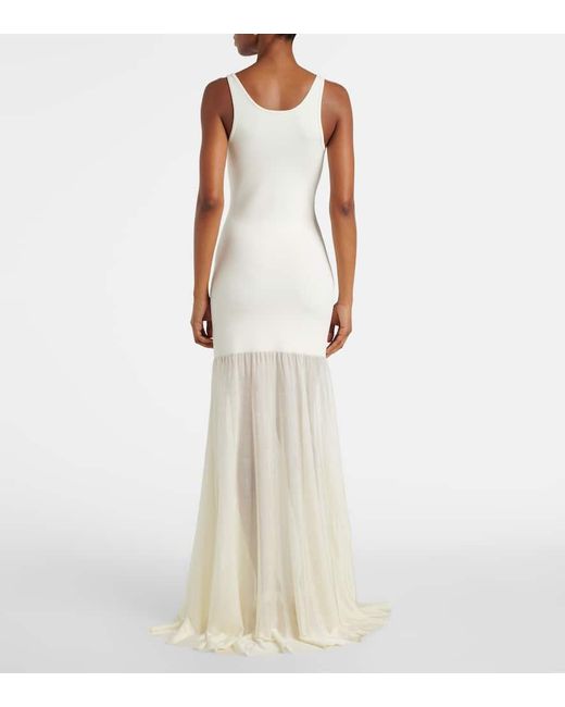 Totême  White Evening Jersey Maxi Dress
