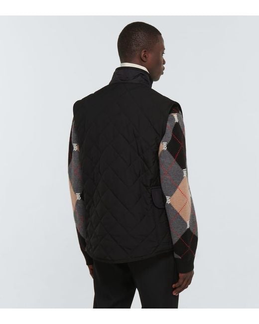 Veste Sans Manches Burberry pour homme en coloris Black