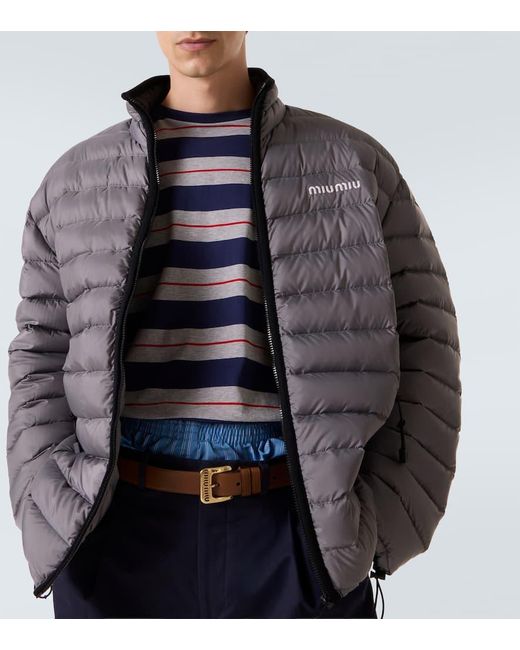 Chaqueta De Plumas Con Paneles Miu Miu de hombre de color Gray