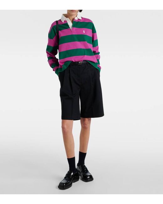 Polo de jersey de algodon a rayas Polo Ralph Lauren de color Pink