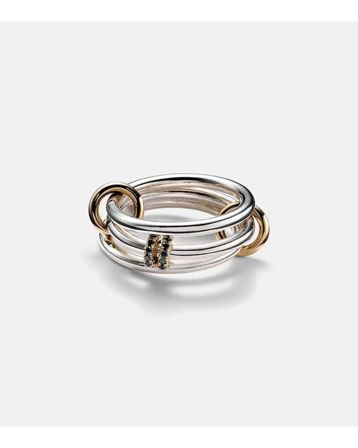 Spinelli Kilcollin White Dion Sg Sterling Stacked Ring With Diamonds