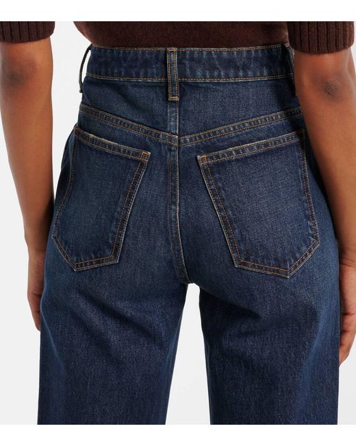 Jeans Rectos Abigail De Tiro Alto Khaite de color Blue