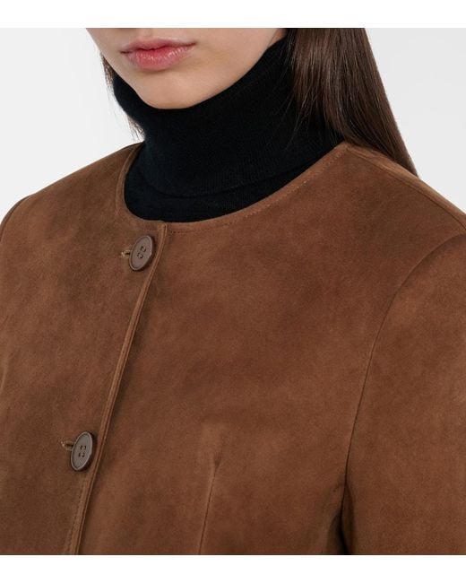 Nour Hammour Brown Maud Suede Jacket