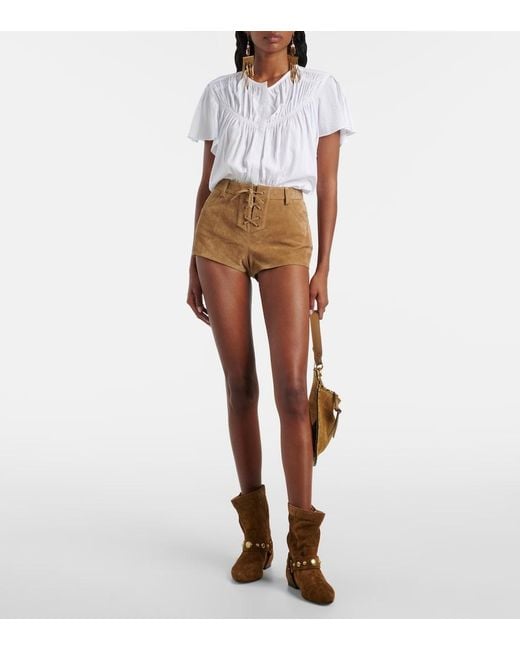 Isabel Marant White Synda Gathered Top