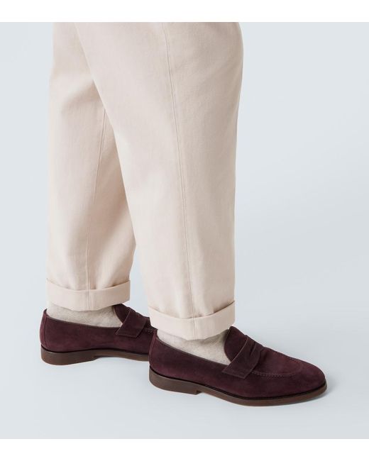 Brunello Cucinelli Natural Cotton Chinos for men