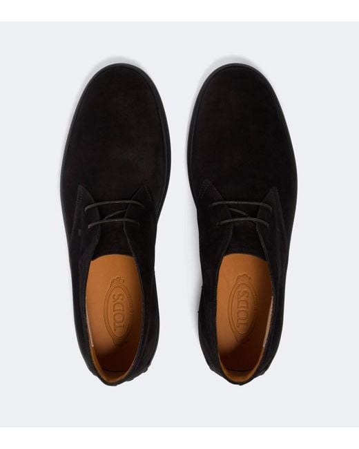 Tod's Black Suede Desert Boots for men
