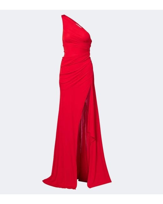 Alex Perry Red One-Shoulder Gown
