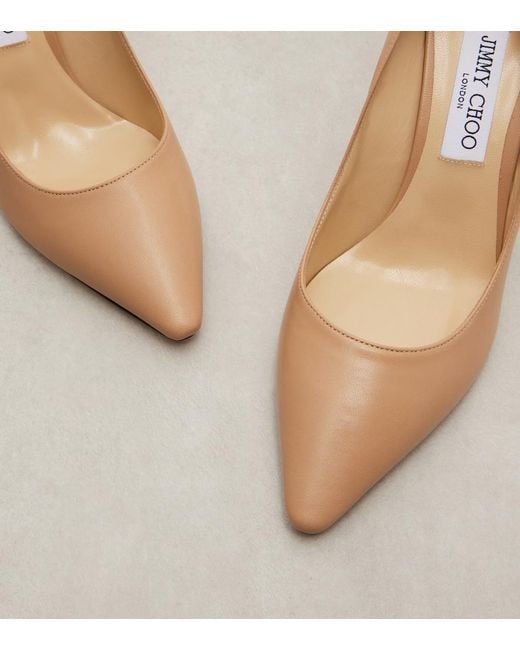 Jimmy Choo Natural Romy Leather Pumps