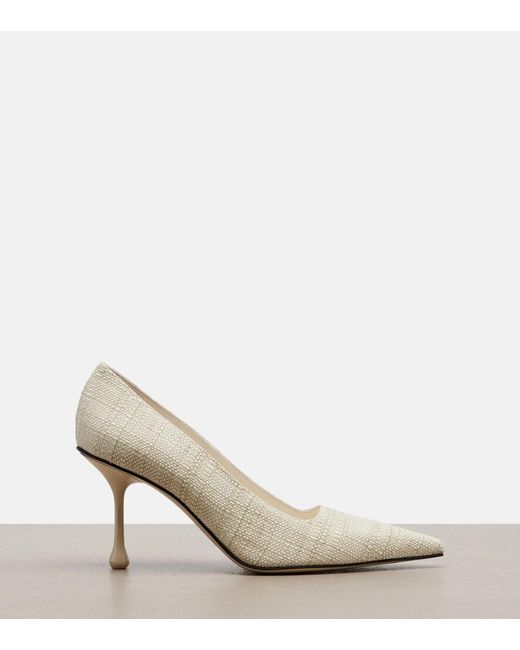 Jimmy Choo White Ixia Woven Pumps