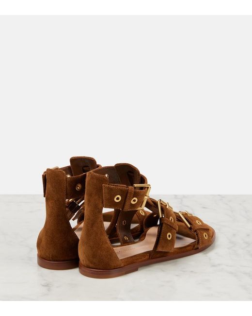 Gianvito Rossi Brown Suede Sandals