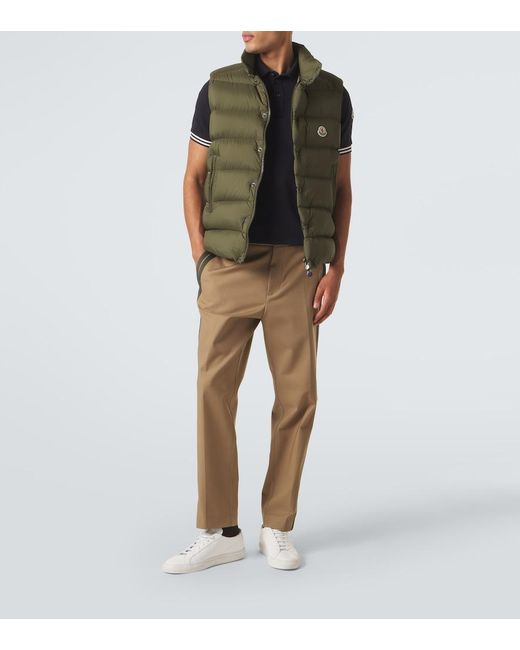 Moncler Black Cotton Pique Polo Shirt for men
