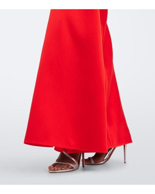 Solace London Red Seri Crepe Corset Gown
