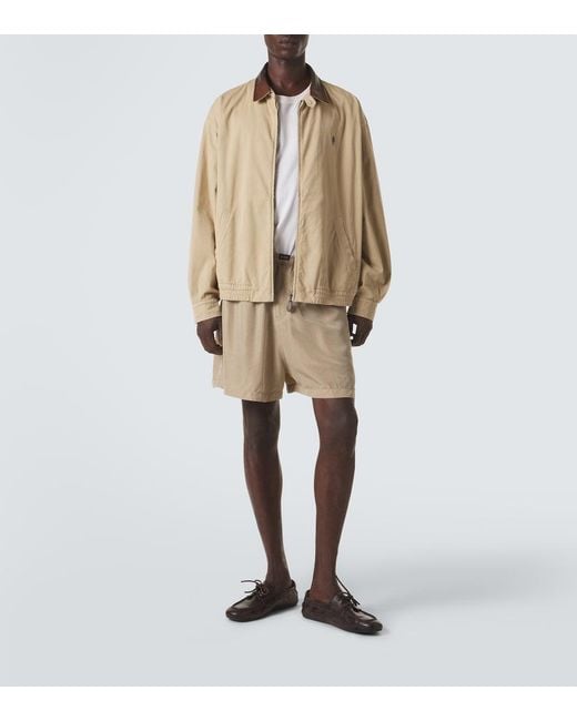 Prada Natural Silk Bermuda Shorts for men