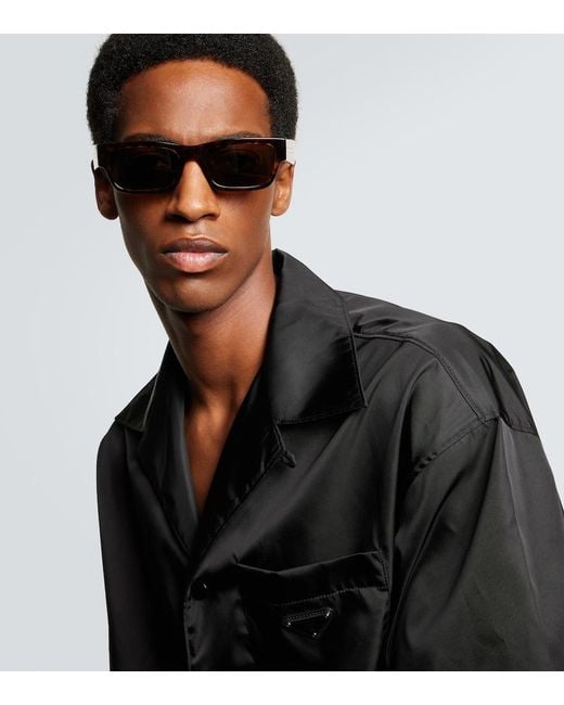 Prada Eckige Sonnenbrille in Brown für Herren