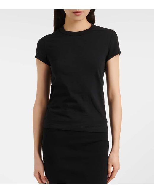 Rick Owens Black T-Shirt Aus Baumwoll-Jersey