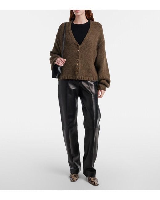 Khaite Green Axel Oversized Cashmere Cardigan