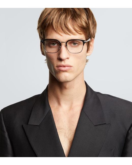 Occhiali Rettangolari Diorblacksuit0 S24U di Dior in Metallic da Uomo