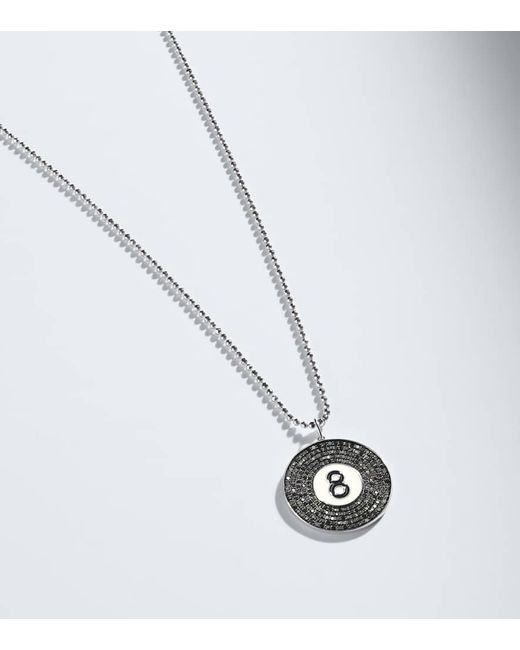 Sydney Evan White 14Kt Pendant Necklace With Diamonds for men