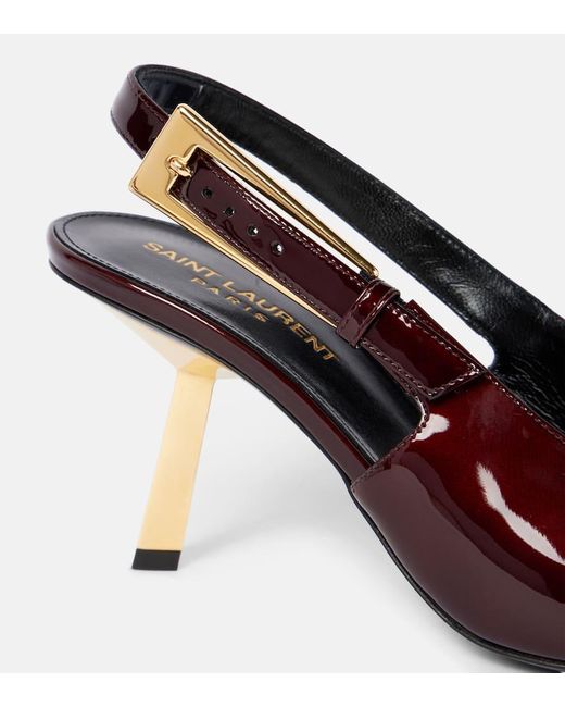 Escarpins Lee 75 En Cuir Verni Saint Laurent en coloris Red
