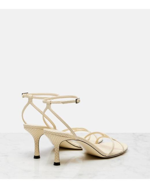 Jimmy Choo Natural 1998 Leo 65 Leather Sandals