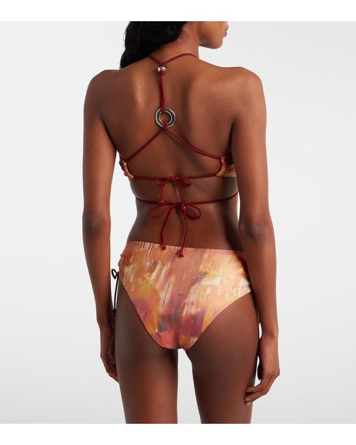 Isabel Marant White Analia Printed Bikini Top