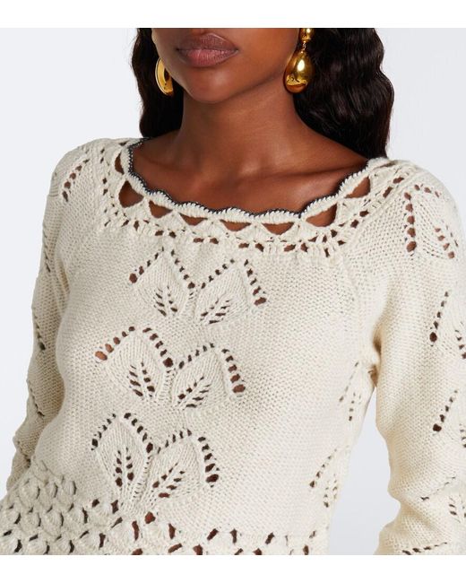 Isabel Marant Natural Pullover Lua Aus Einem Baumwollgemisch