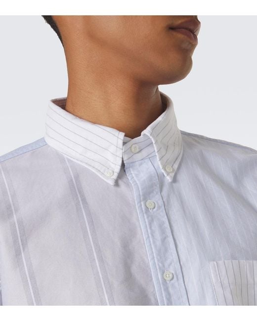 Thom Browne White Striped Cotton Shirt for men