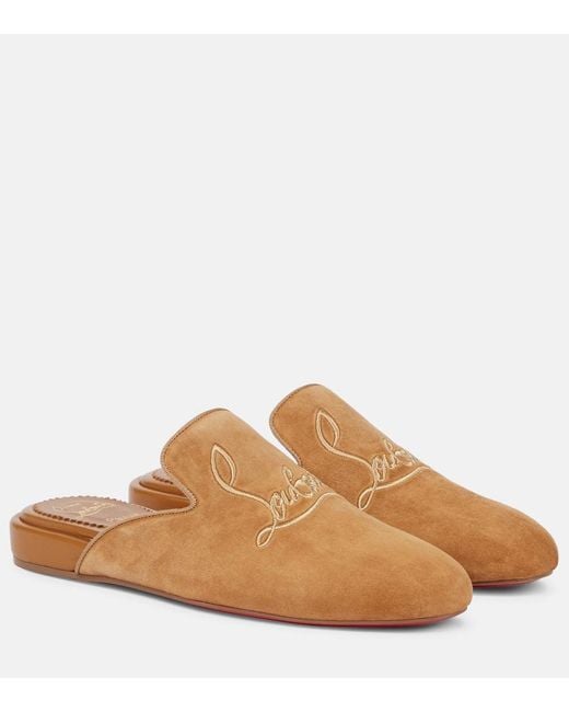 Christian Louboutin Brown Slippers Coolito Donna