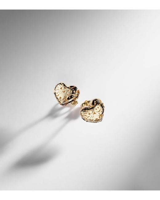 Sydney Evan Metallic Puffy Icon Wallpaper Small 14Kt Earrings