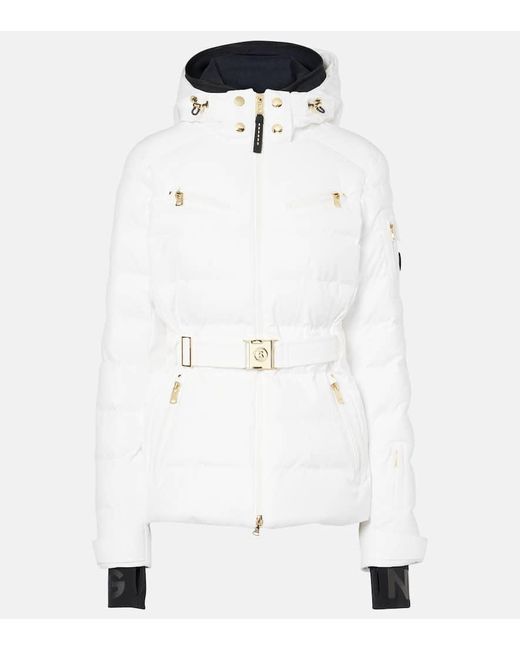 Bogner White Ellya Belted Ski Jacket