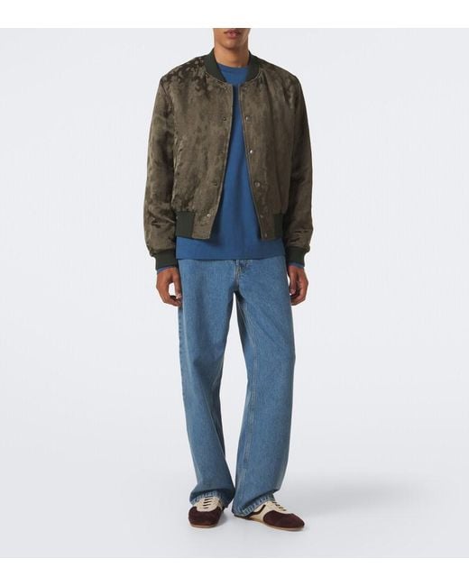 Dries Van Noten Blue Cotton Jersey T-Shirt for men