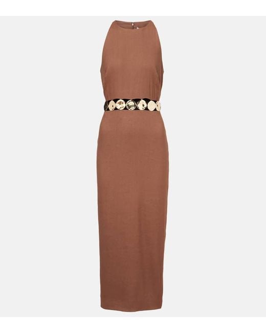 Abito Midi Isla Con Applicazioni di Veronica Beard in Brown