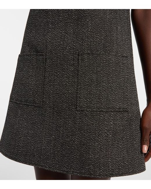 Courreges Black Heritage Wool Minidress