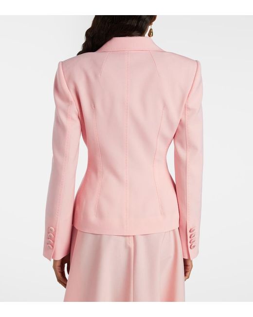 Dolce & Gabbana Pink Wool-Blend Jacket