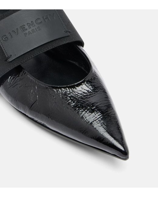 Givenchy Black Crush Leather Ballet Flats