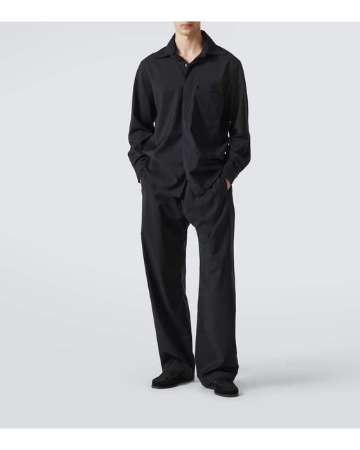 Pantalones Anchos De Lana Saman Amel de hombre de color Black