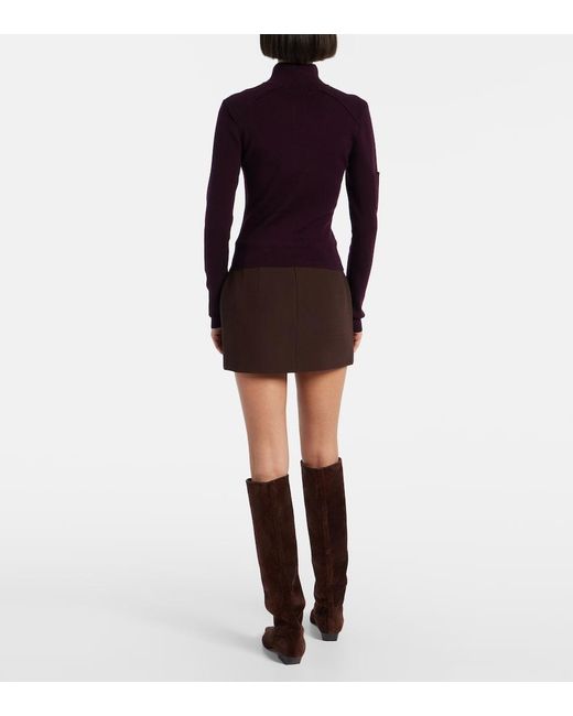 Wardrobe NYC Brown Virgin Wool Miniskirt