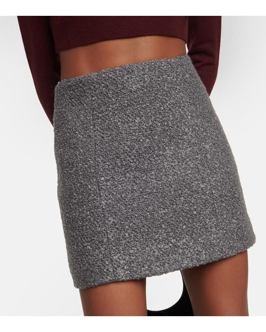 Patou Gray High-Rise Miniskirt