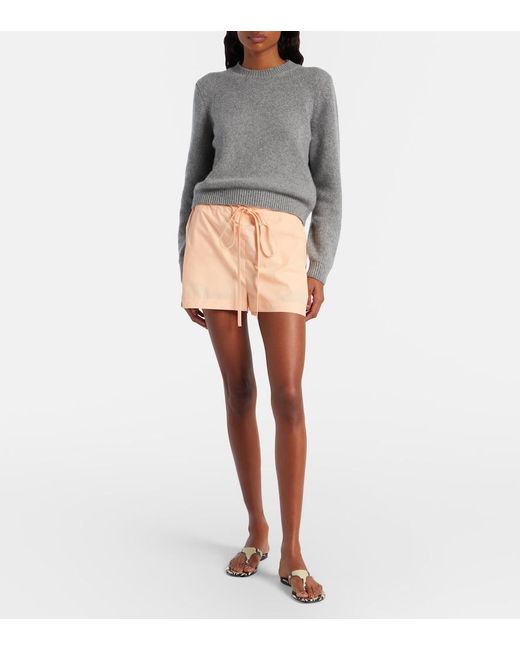 Khaite Natural Robbie Cotton Shorts