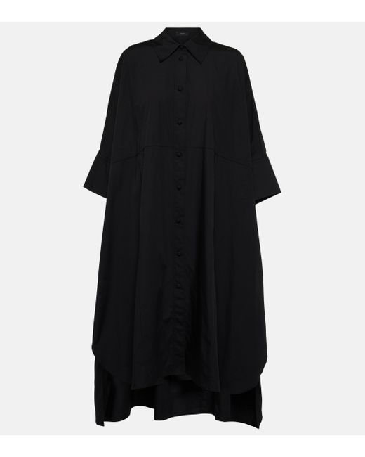 Joseph Black Dania Cotton Poplin Shirt Dress