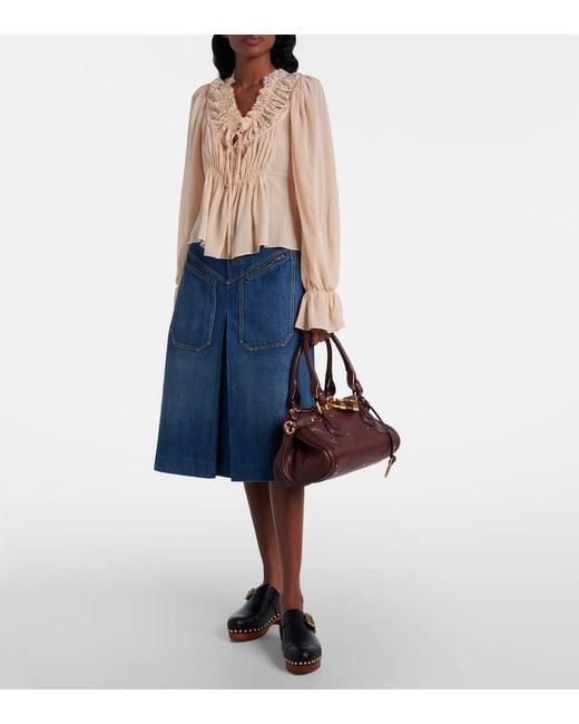 Chloé Brown Paddington Leather Shoulder Bag