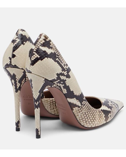 Paris Texas Brown Vera Snake-Effect Leather Pumps
