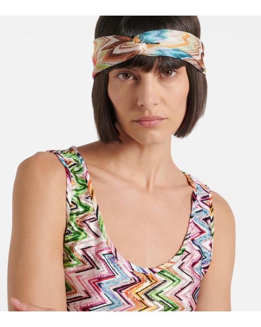 Missoni Blue Zigzag Headband