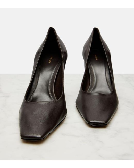 The Row Black Pumps Carla 80 Aus Leder