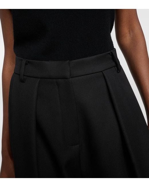 Magda Butrym Black High-Rise-Hose Aus Wolle