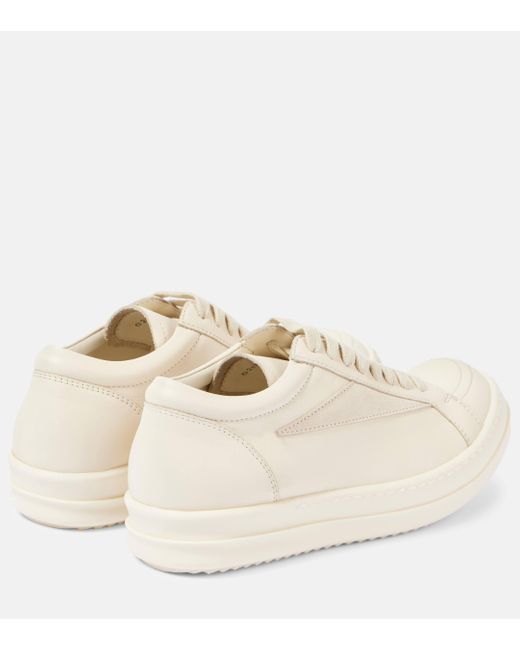 Rick Owens Natural Leather Sneakers