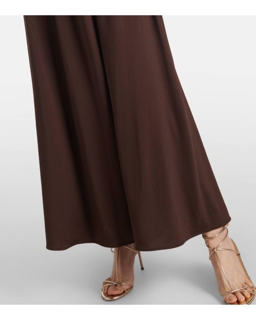 Altuzarra Brown Charlotte Off-Shoulder Jersey Maxi Dress